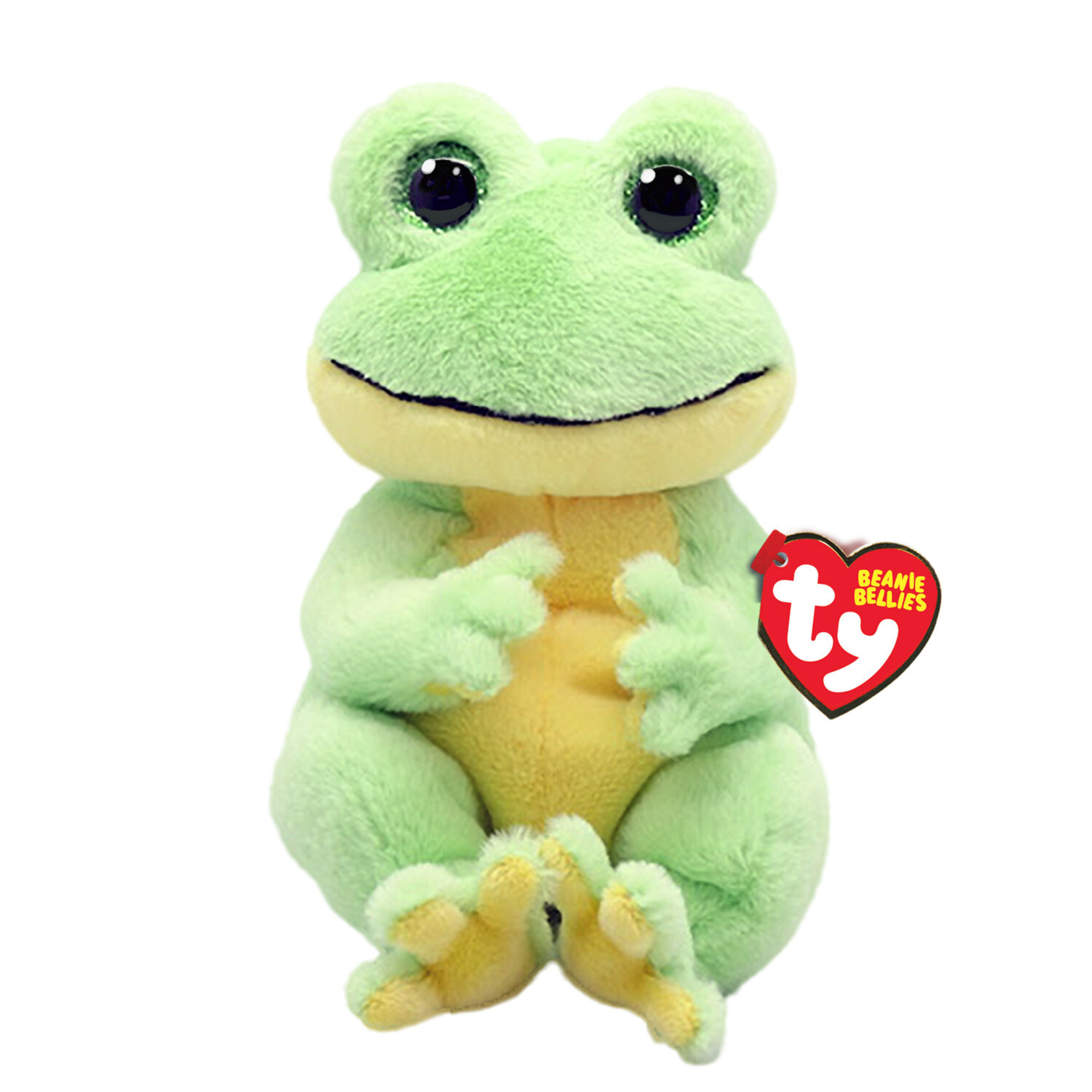 Snapper la rana con gli occhioni verdi glitter, i coccolosi animaletti di peluche con il pancino morbido originali ty - 20 cm - t41052 - TY