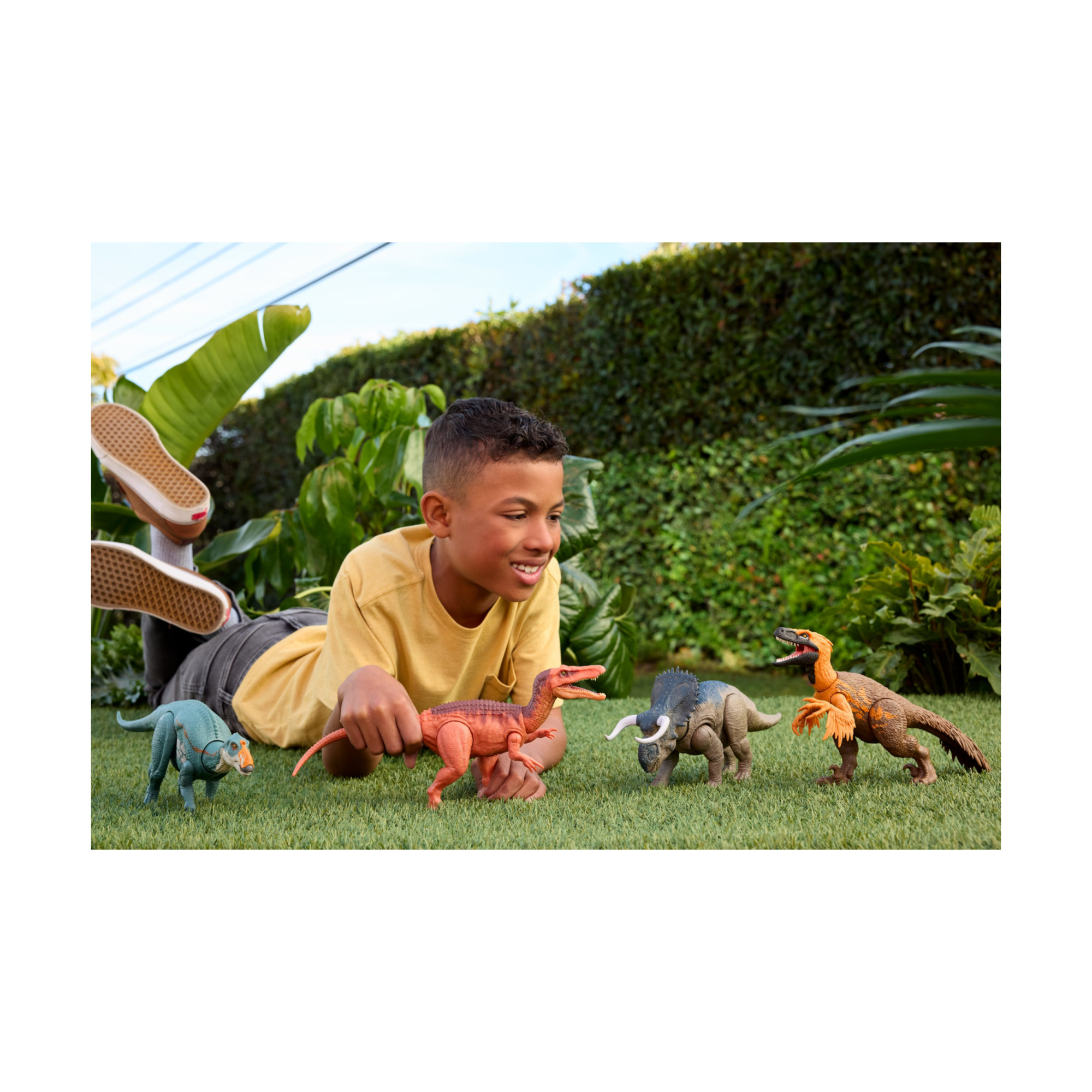 Mattel jurassic world la rinascita - aucasaurus ruggito selvaggio, dinosauro con suoni e movimento della bocca multidirezionale azionato con la coda - Jurassic World