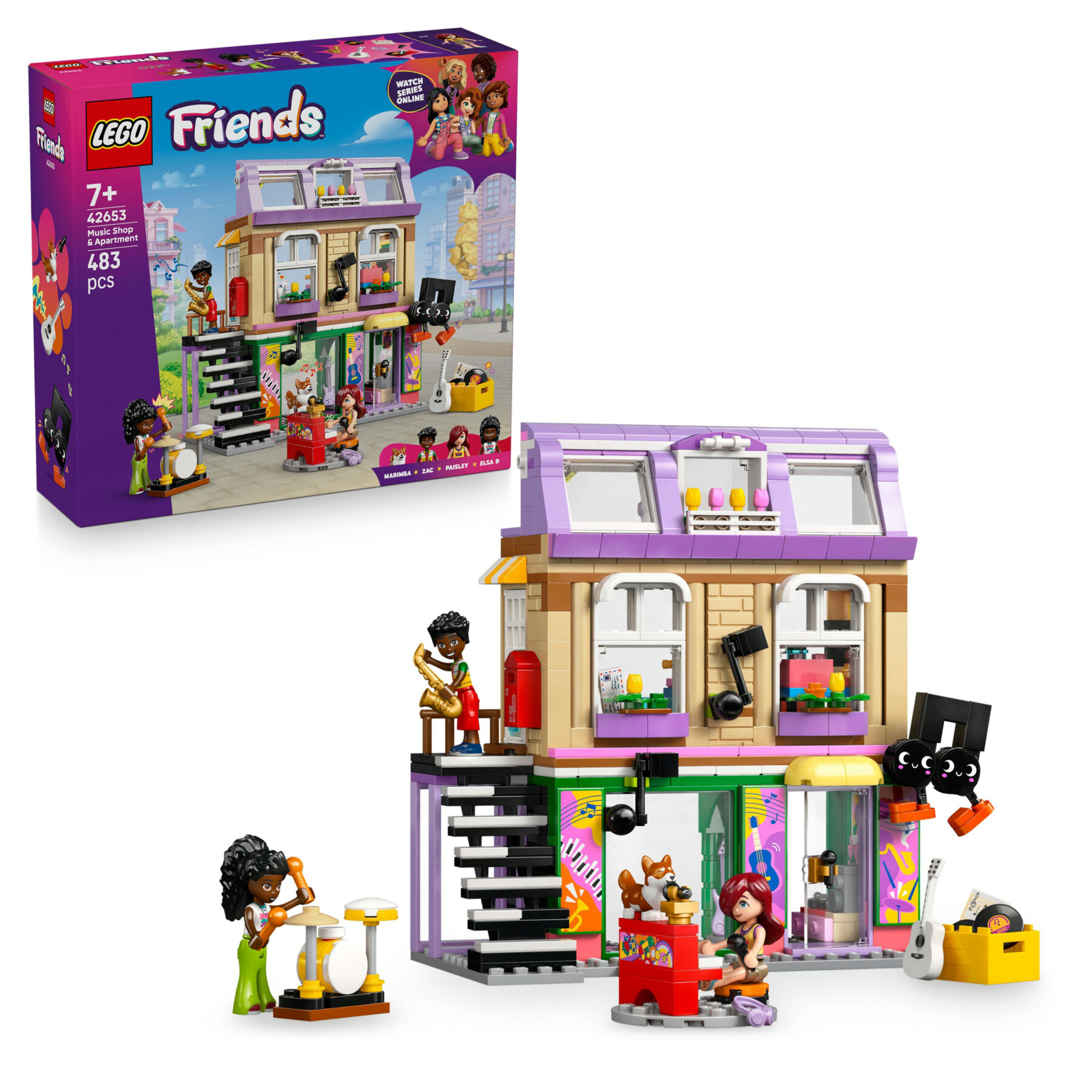Lego friends 42653 negozio musica, appartamento: 3 mini bamboline 7+ - LEGO FRIENDS