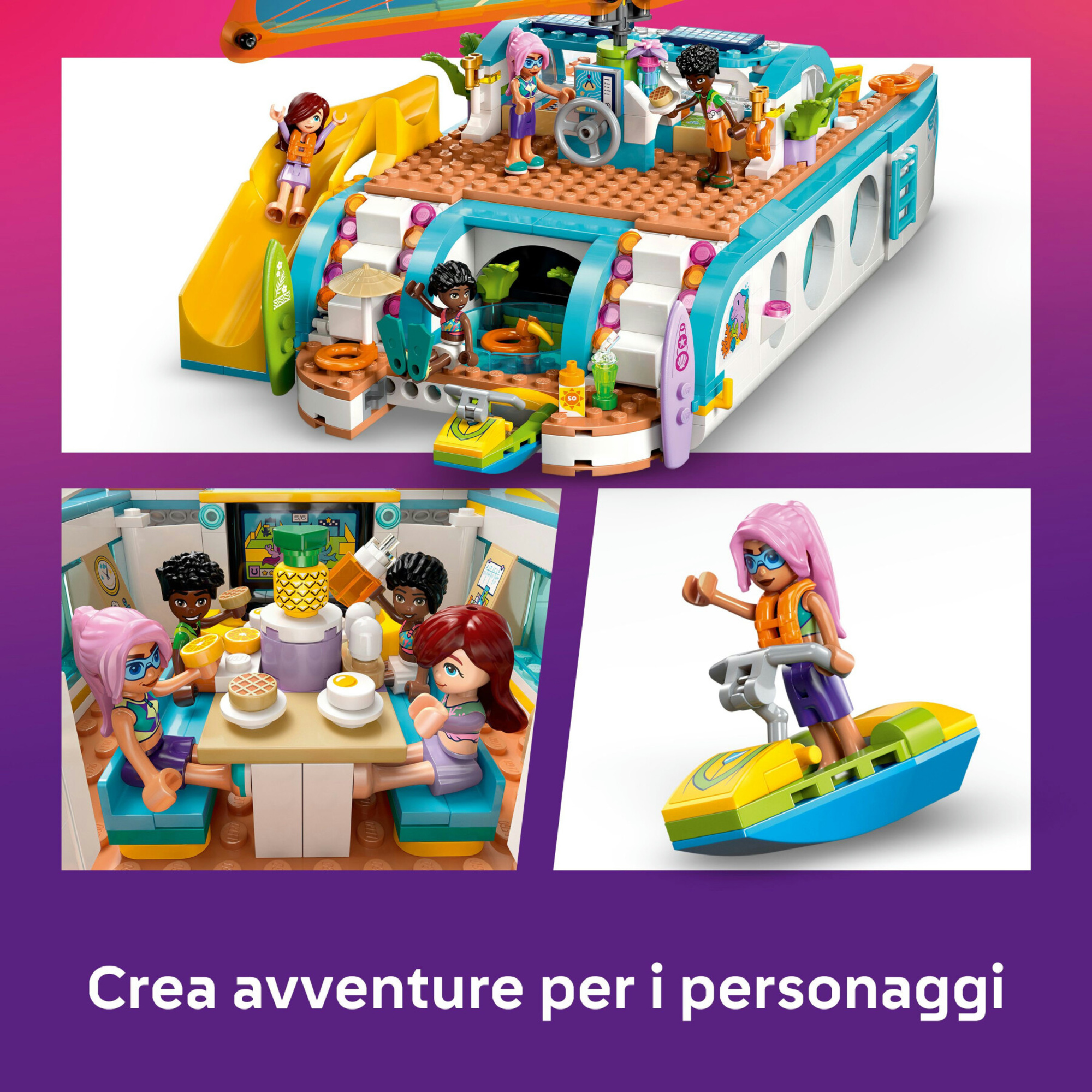 Lego friends 42664 avventura catamarano: barca, 4 mini bamboline 8+ - LEGO FRIENDS