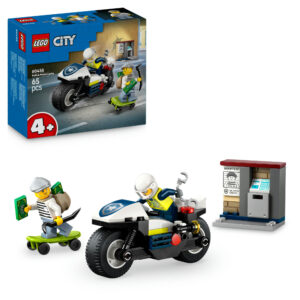 Lego city 60455 inseguimento moto polizia: motocicletta, 2 minifigure 4+ - Lego