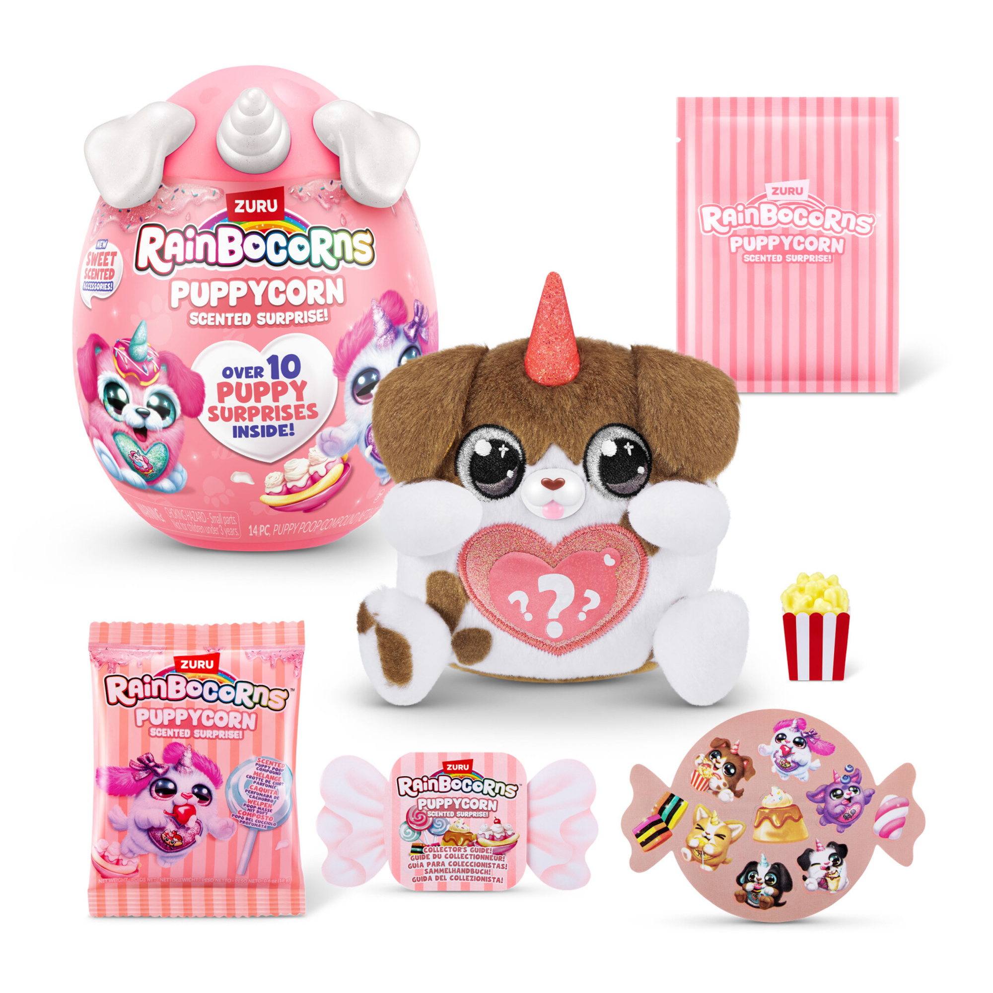 Rainbocorns puppycorn plush small s8: peluche cucciolo sorpresa - assortito - RAINBOCORNS
