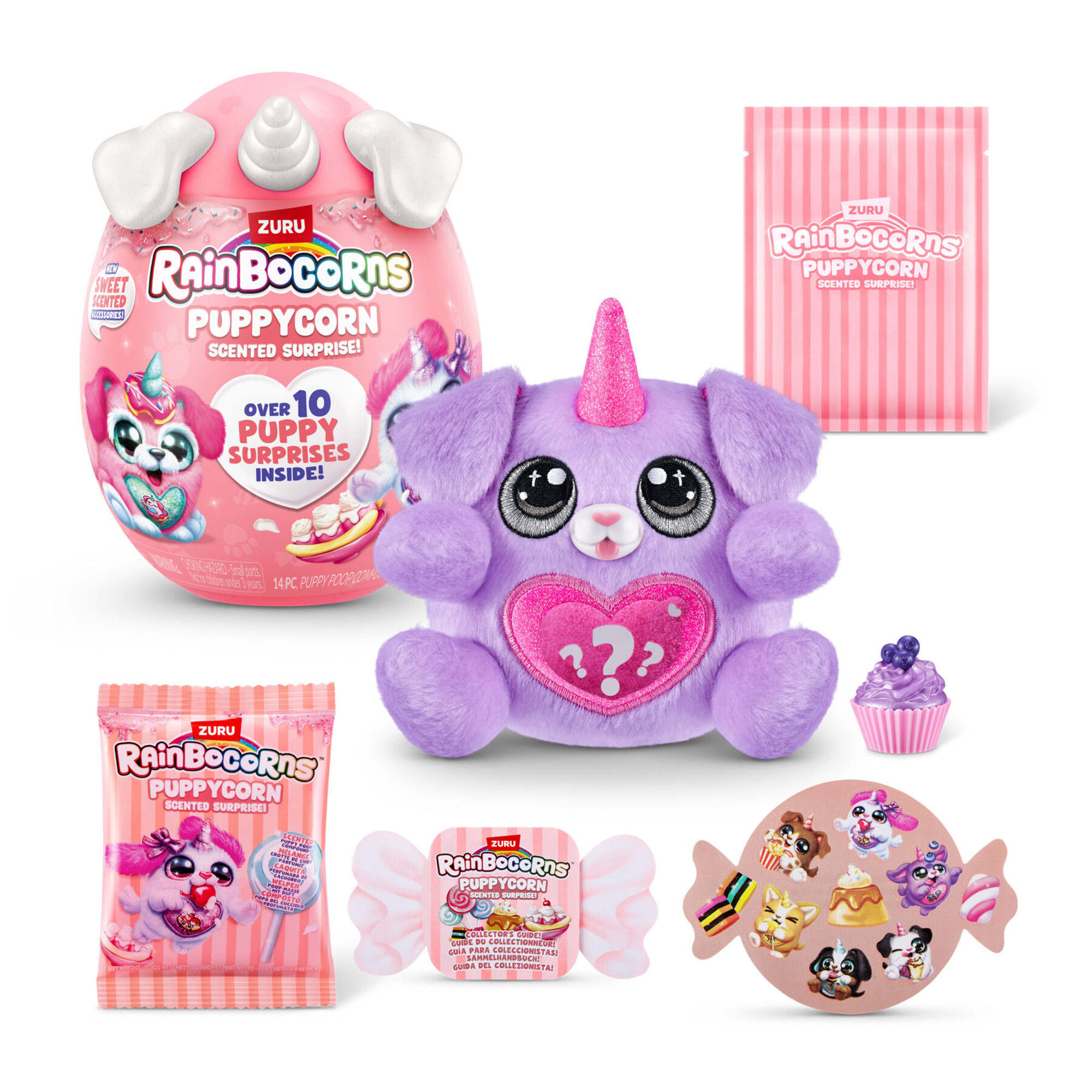 Rainbocorns puppycorn plush small s8: peluche cucciolo sorpresa - assortito - RAINBOCORNS