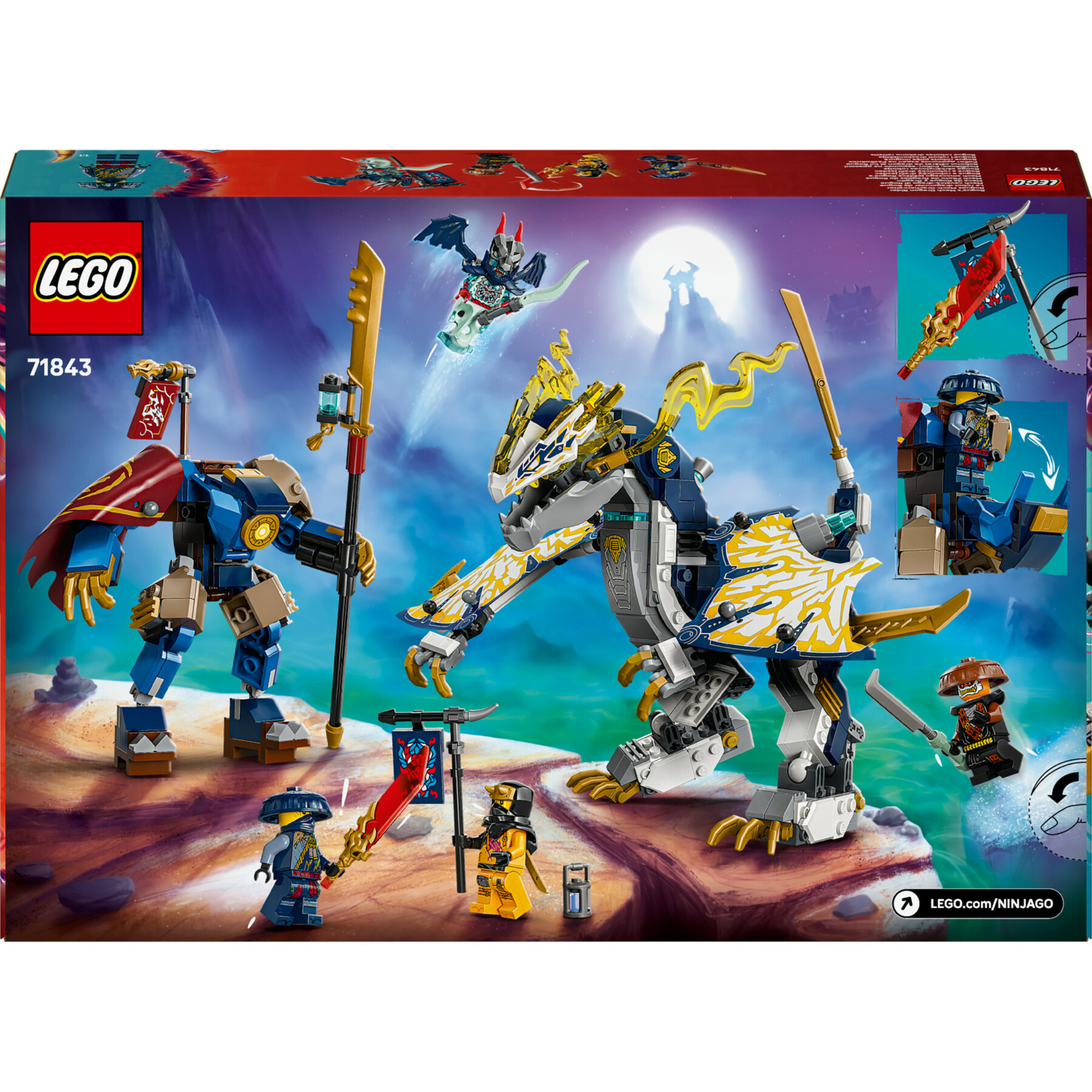 Lego ninjago 71843 mech cavalca-drago rogue: drago, 4 minifigure 8+ - Lego
