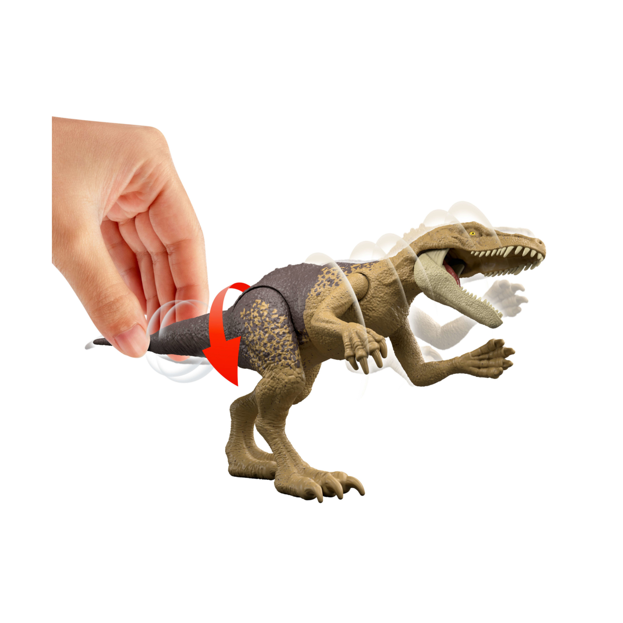 Mattel jurassic world la rinascita - herrerasaurus attacco fatale, dinoasuro snodato con azione a colpo singolo inclusa, design ispirato al film - Jurassic World