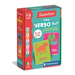 Clementoni - montessori flashcards baby che verso fa? - 16831 - CLEMENTONI