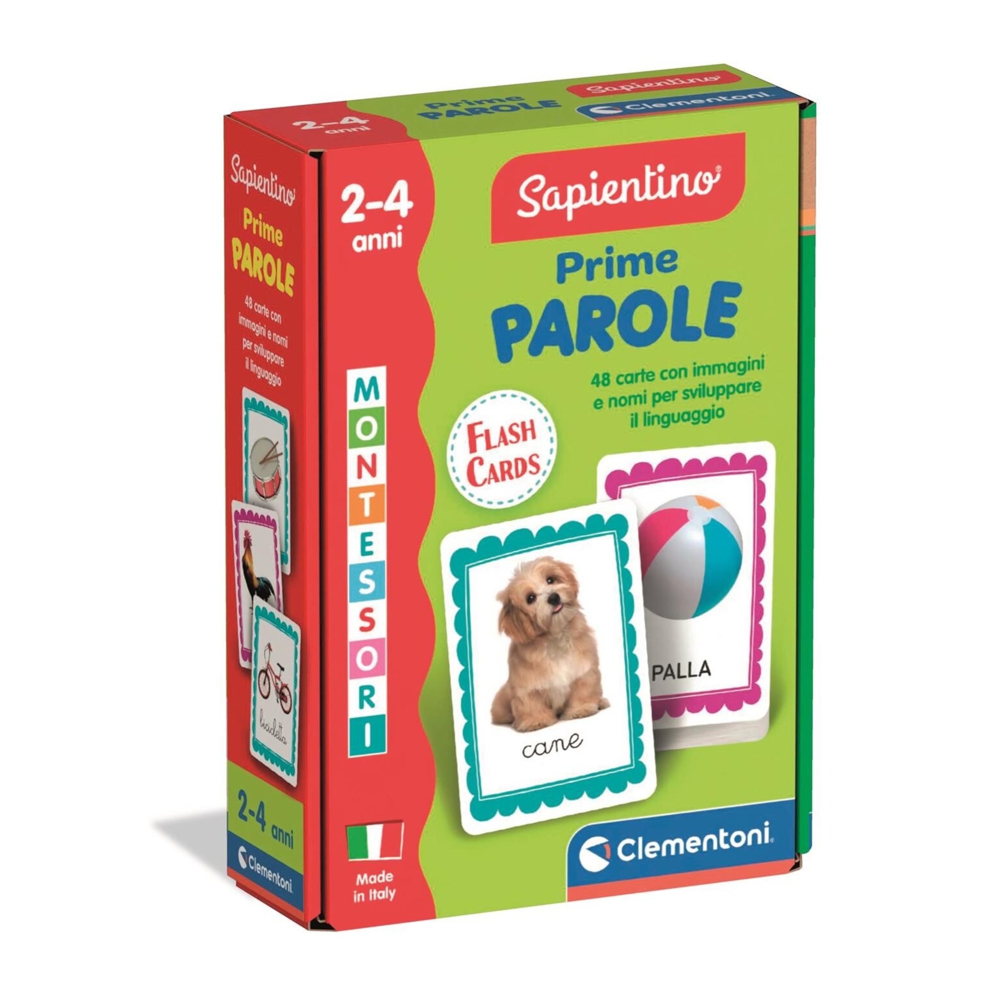 Clementoni - montessori - flashcard prime parole - 16835 - CLEMENTONI, SAPIENTINO
