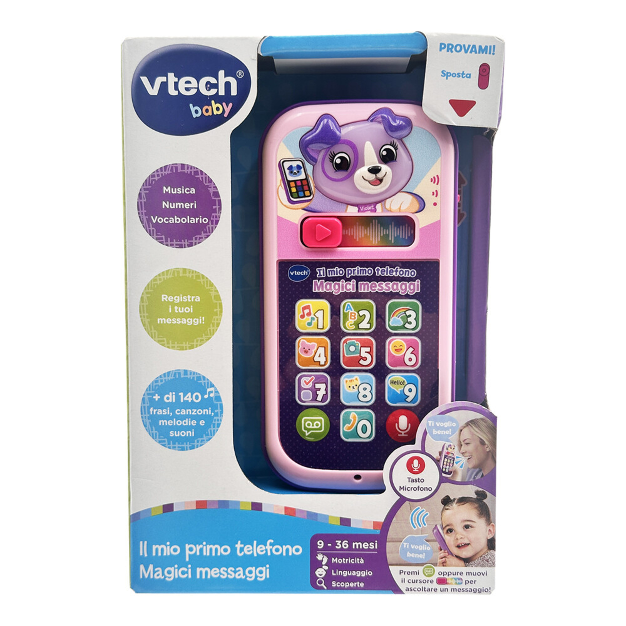 Il mio primo telefono - magici messaggi - rosa -  9m+ - v-tech - V-TECH BABY