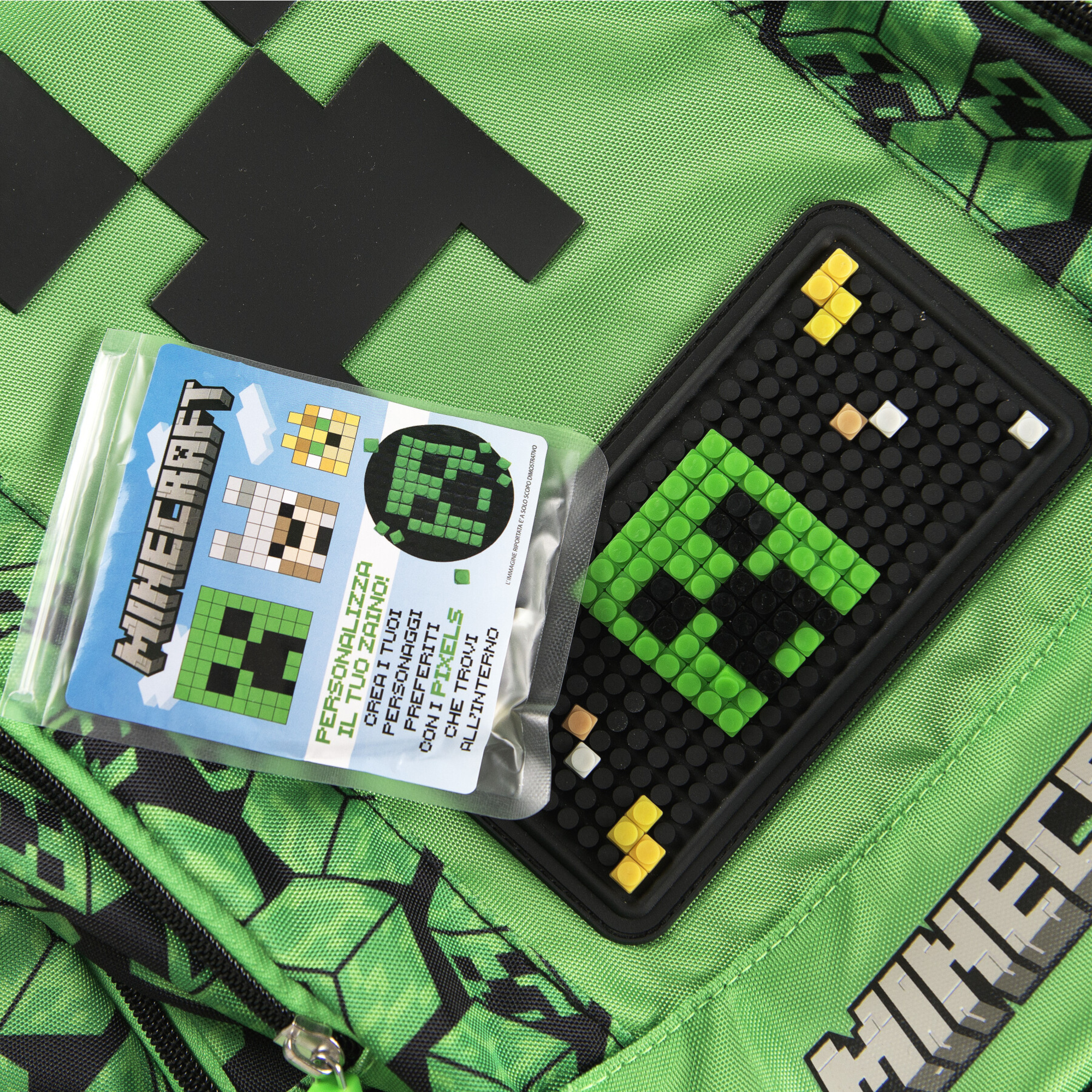 Zaino organizzato trolley premium pixel minecraft 2025/26 - MINECRAFT