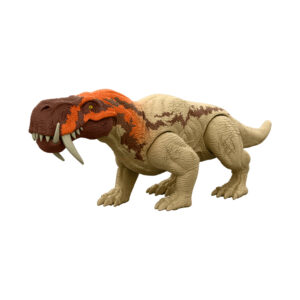 Mattel jurassic world la rinascita - inostrancevia attacco fatale, dinoasuro snodato con azione a colpo singolo inclusa, design ispirato al film - Jurassic World