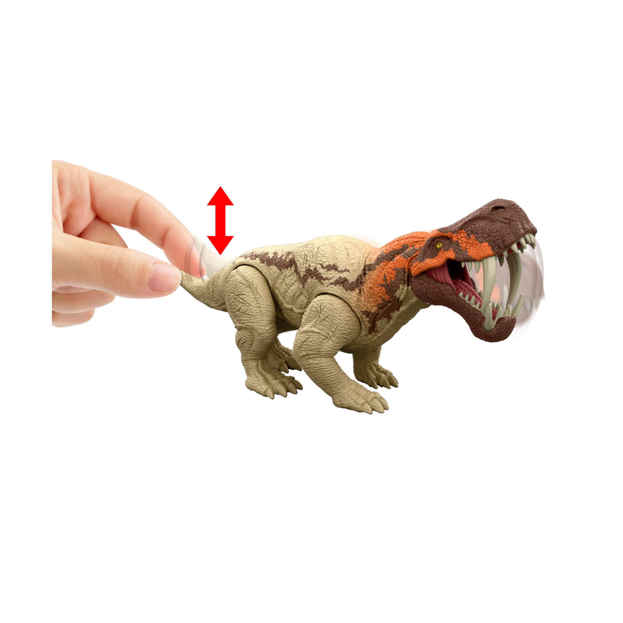 Mattel jurassic world la rinascita - inostrancevia attacco fatale, dinoasuro snodato con azione a colpo singolo inclusa, design ispirato al film - Jurassic World