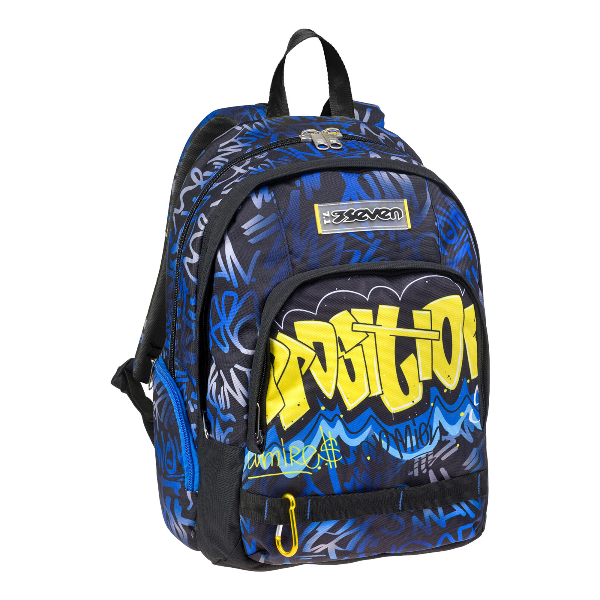 Zaino scuola dual detach hidden spot boy 2 in 1 con schienale ergonomico e zainetto staccabile - SEVEN