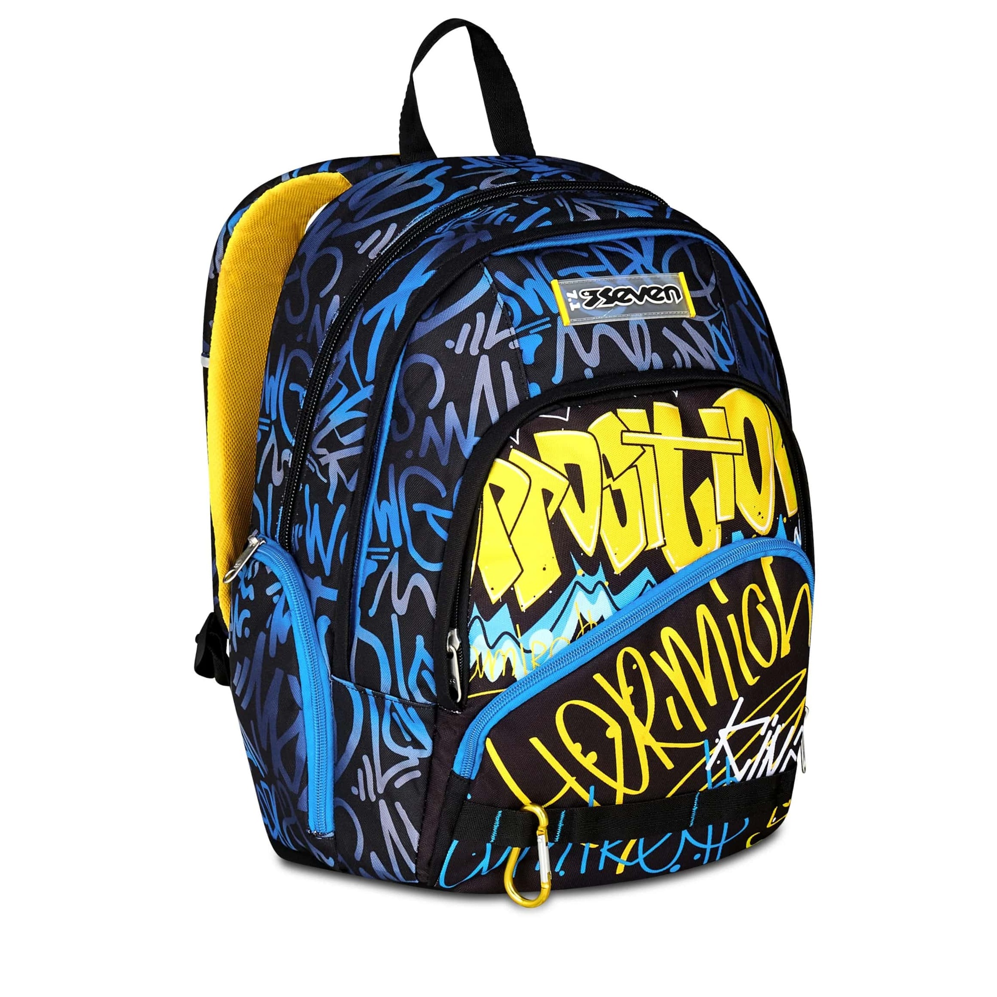 Zaino scuola dual detach hidden spot boy 2 in 1 con schienale ergonomico e zainetto staccabile - SEVEN