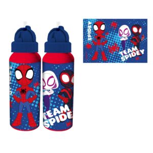 Borraccia alluminio 550 ml con beccuccio - spidey assortita - modello sport - SPIDEY