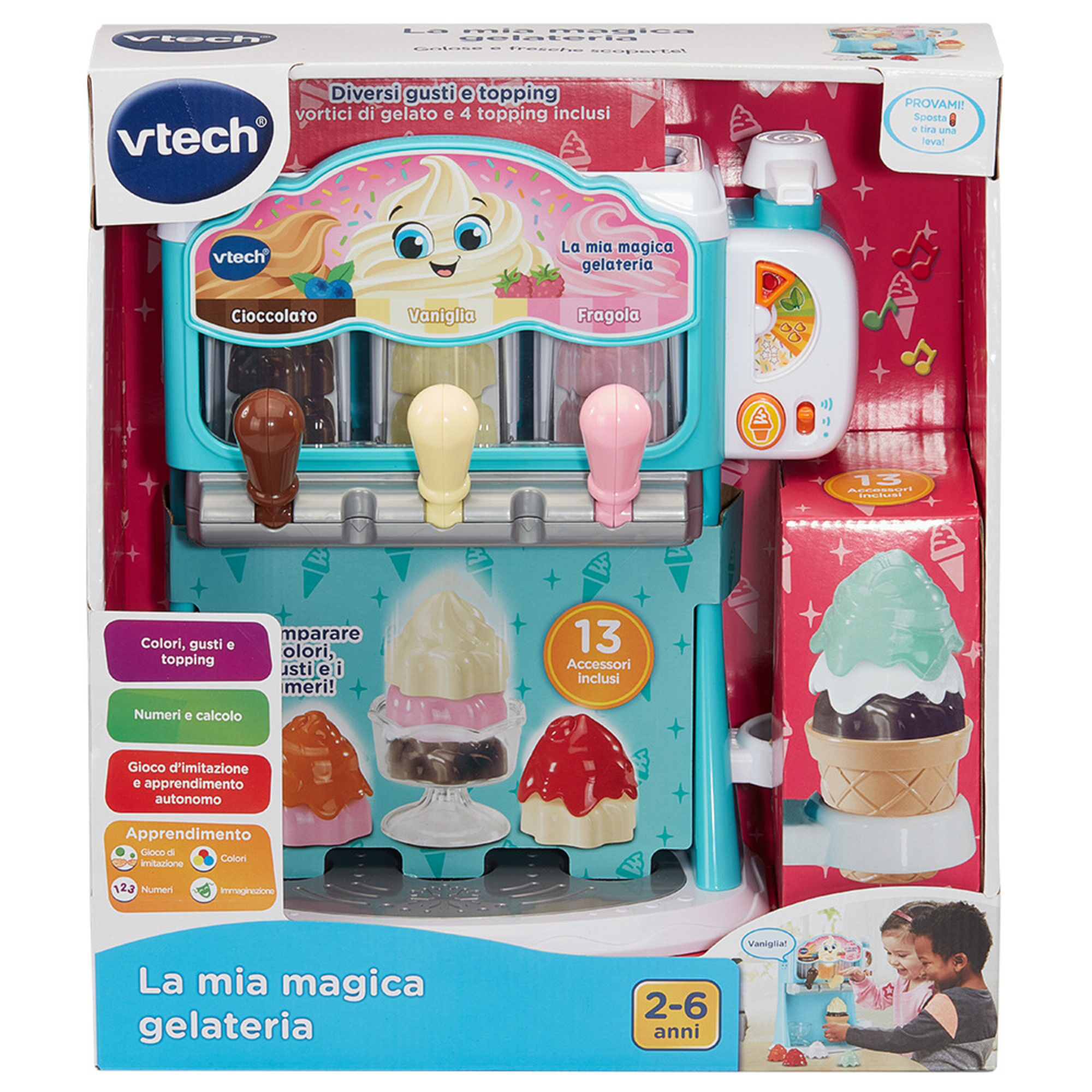 La mia magica gelateria, gelateria super colorata con 12 accessori per creare infiniti gelati! - V-TECH BABY