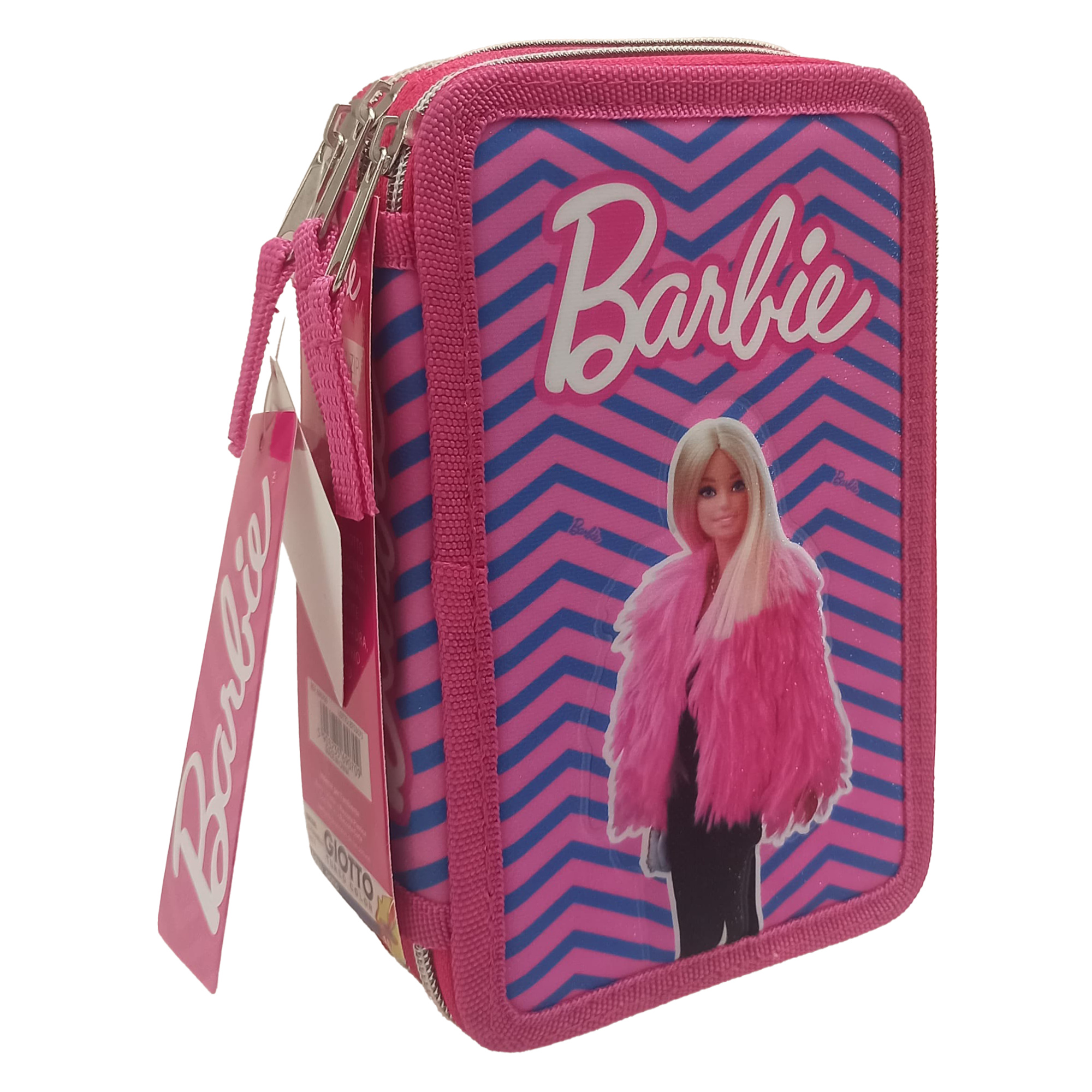 Astuccio 3 zip barbie con cancelleria giotto – completo e colorato - Barbie