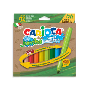 Carioca pennarelli eco family punta maxi jumbo - 12 pezzi - CARIOCA