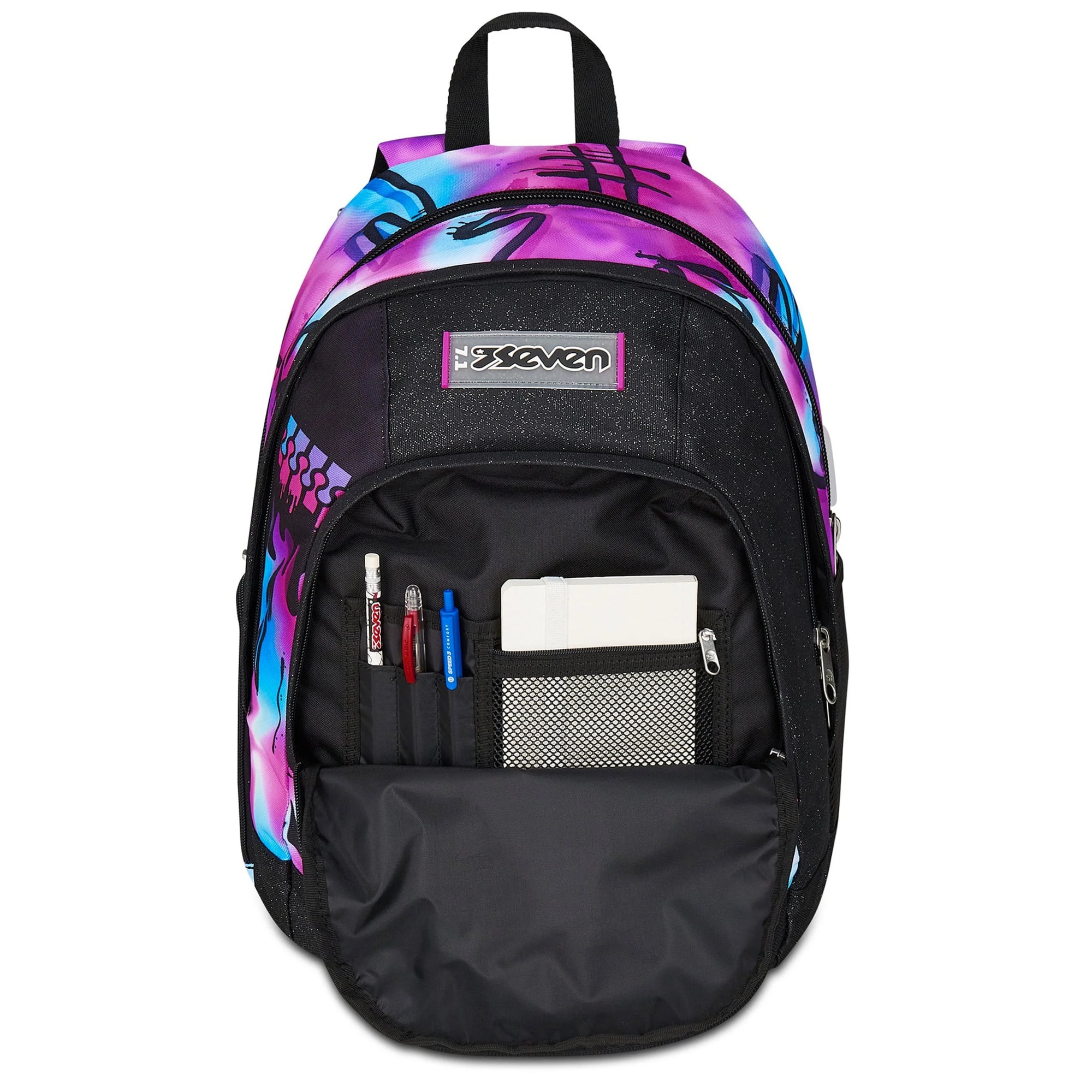 Zaino scuola dual detach sprint paint girl 2 in 1 con schienale ergonomico e zainetto staccabile - SEVEN