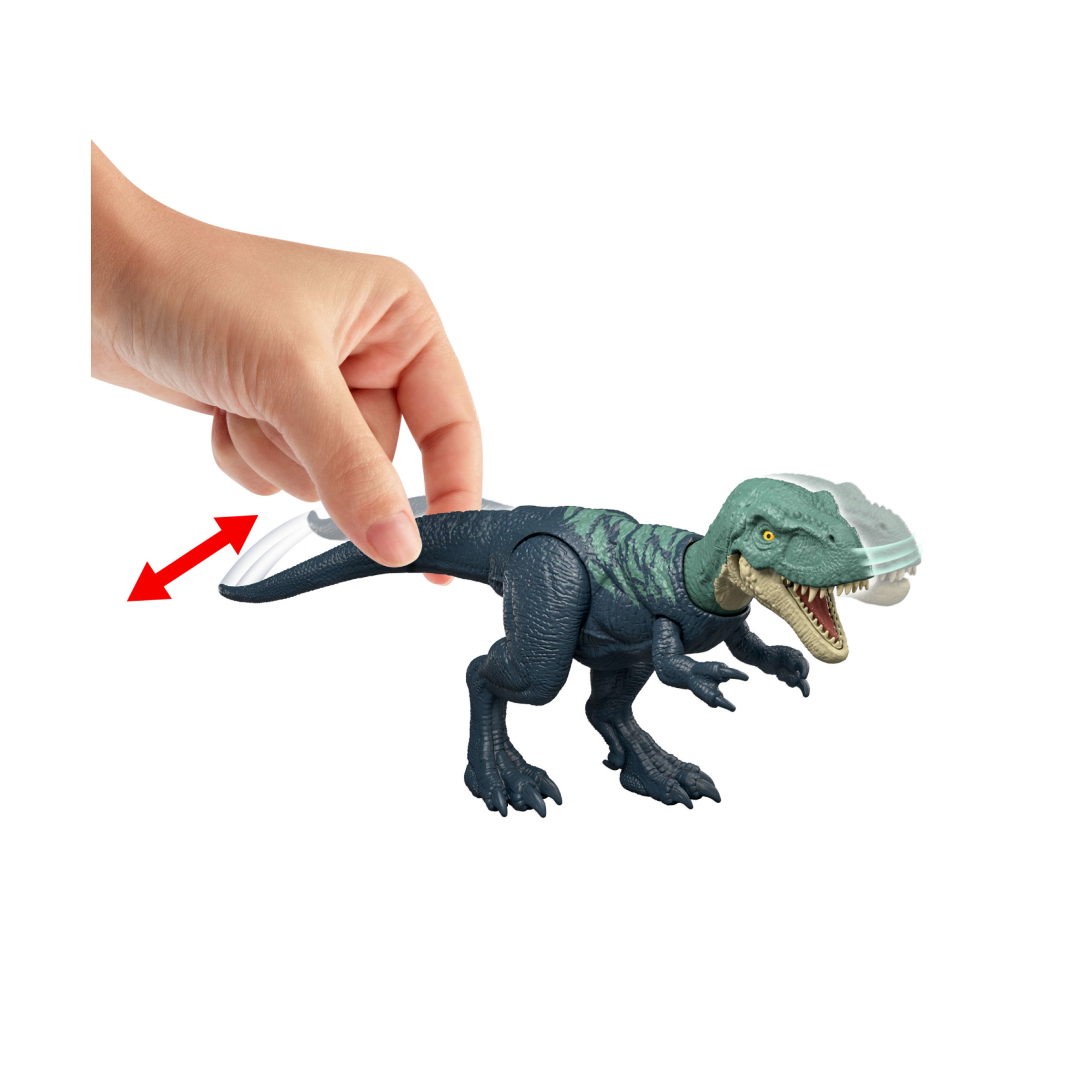 Mattel jurassic world la rinascita - nanotyrannus attacco fatale, dinoasuro snodato con azione a colpo singolo inclusa, design ispirato al film - Jurassic World