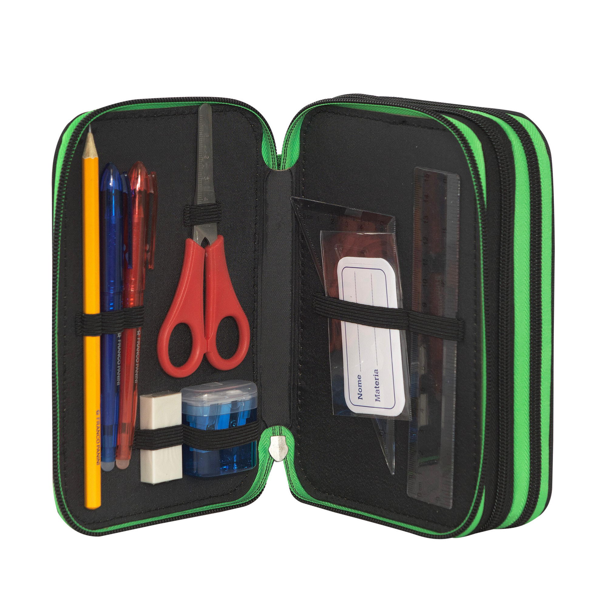 Astuccio scuola con corredo incluso 3 zip minecraft pixel - MINECRAFT