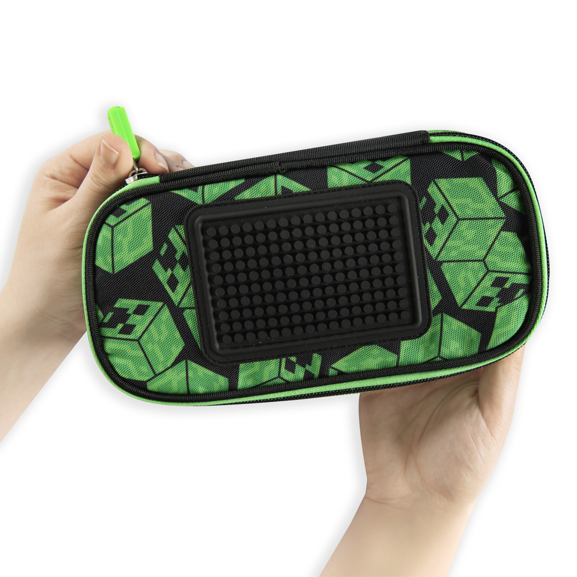 Astuccio ovale minecraft con chiusura zip e divisorio interno - MINECRAFT